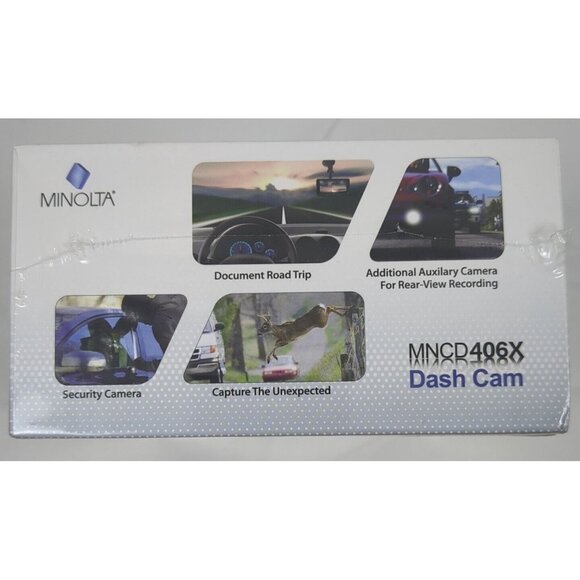 Minolta MNCD406X Black Dash Cam 12MP HDR Full HD 4" LCD Wide Angle Loop Record - Picture 4 of 5